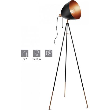 Lampadaire EGLO Chester Noir E27 (1/5)