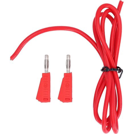 Bananenstecker-Prüfleitung, Messing-PE-Elektroprüfkabel, 4 mm, rot, für Spannungsprüfer und LKW-Batterien