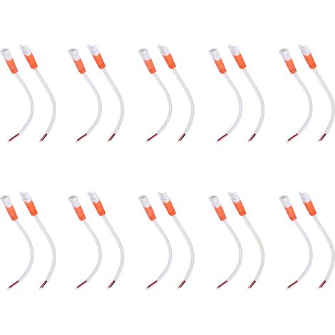 de 10 connecteurs pour ruban LED 16AW 2 broches à connexion