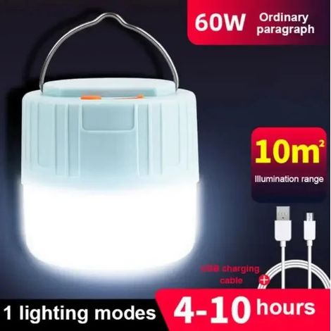 Lampes de camping solaires LED pour espaces extérieurs, rechargeables par USB, lampes torches portables, lampe de pêche d'urgence, lampe pour barbecue - AquaForge (1/5)