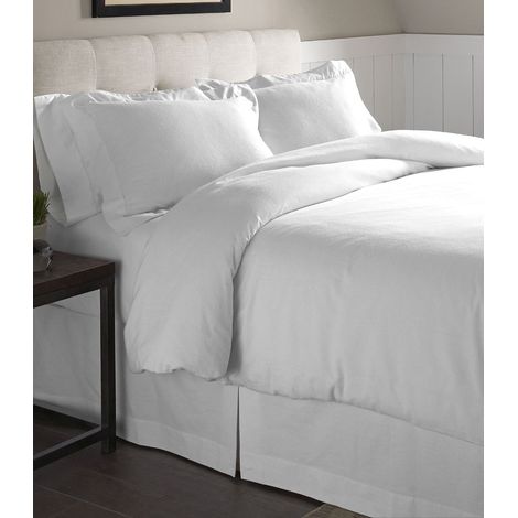 Flanelle surdimensionné Housse de Couette, Blanc, King (1/5)