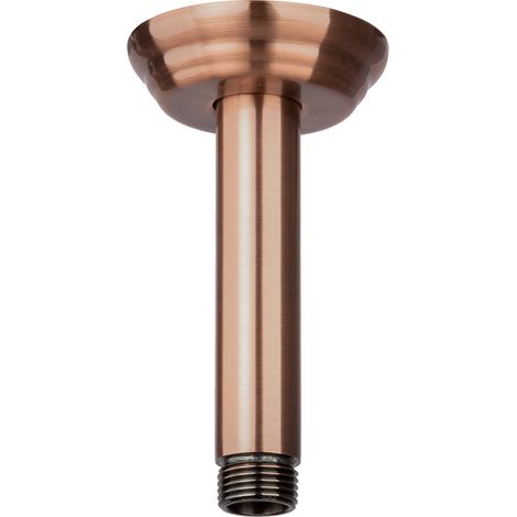 PaulGurkes Kupfer Brausearm Nostalgie Deckenarm Rote Bronze 10cm für Duschkopf
