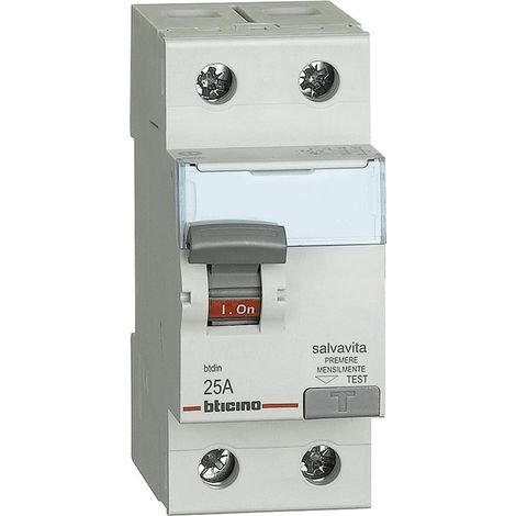 BTicino G723A25 Disjoncteur différentiel 2P Type A In= 25A