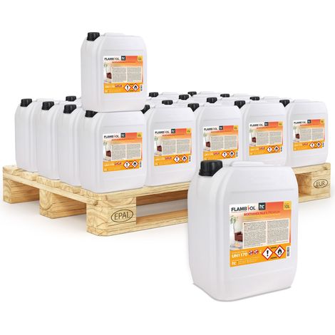 60x 10 L FLAMBIOL® Bioethanol 96,6% Premium für Ethanolkamin