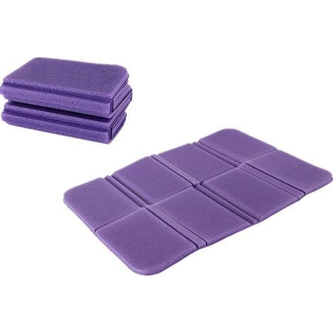 Violet 385&275&8 mm Coussin de siège extérieur pliable en 8 parties, imperméable, tapis de randonnée, coussin pour gazon extérieur (1/5)