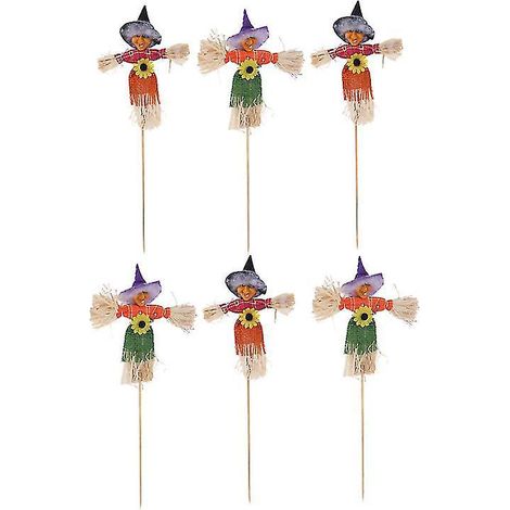 6-teiliges Halloween-Vogelscheuchen-Ornament für Halloween-Dekorationen