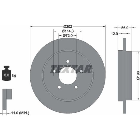 Lot de 2 Disques de frein Textar 92197803 FORD 4513092 4659167 4753054 4947737