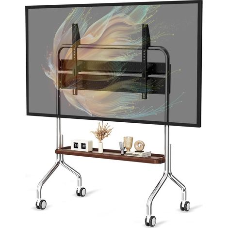 Support TV sur Pied à roulettes, 32-75 Pouces, Charge 50 kg (1/5)