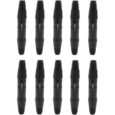 20 adaptateurs de câble d'extension pour microphone XLR mâle vers femelle à 3 broches -- (1/5)