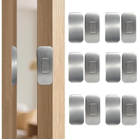 Lot de 6 aimants magnétiques ultra fins pour porte de placard de cuisine, fermeture de tiroir, petite armoire coulissante (1/5)