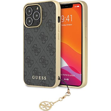Guess 4G Charms Collection - Cover per iPhone 14 Pro (Grigio) (1/5)