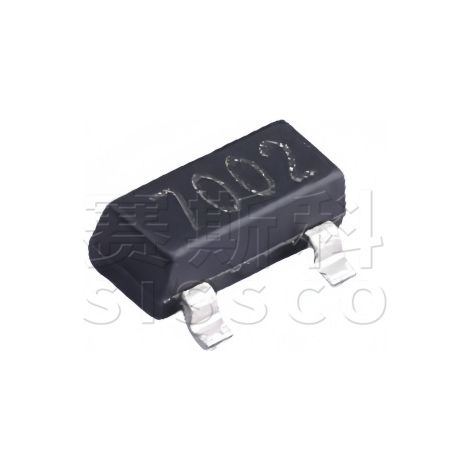 TWGMC 2N7002 SOT-23 N-channel low voltage MOSFET with 7002 silkscreen marking. 5 electronic components/chips, 5 units available.