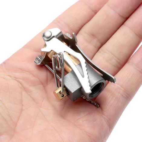 Mini brûleur de cuisine d'extérieur de poche Super léger, 45g, cuisinière à gaz de Camping pliante 3000W (1/5)