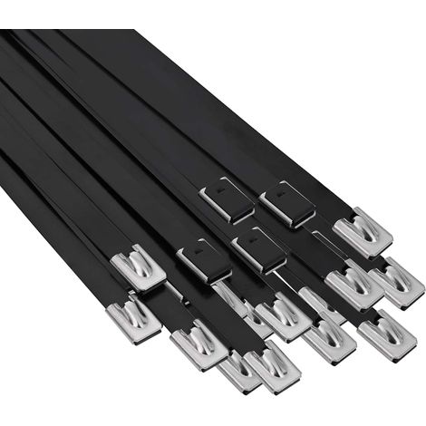 vidaXL Atadura de Cables 25 uds. 7,9 x 200 mm Negro (1/2)
