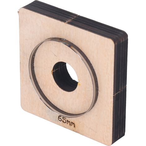 Emporte-pièce rond 65mm, moule de découpe circulaire en métal avec planche en bois pour découpe artisanale, anneau de poinçonnage acier, outil de bricolage (1/5)