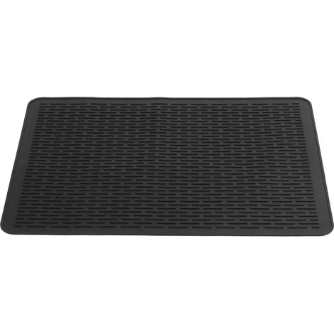 Tapis de cuisson en silicone extra large, résistant à la chaleur, anti-rayures, antidérapant, pour la cuisine (noir). (1/5)
