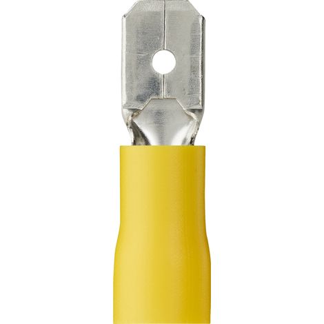 DEBFLEX - CLIPS MALE PRE-ISOLE 6.3X0.8 MM JAUNE SACHET DE 10 - 711053 (1/5)