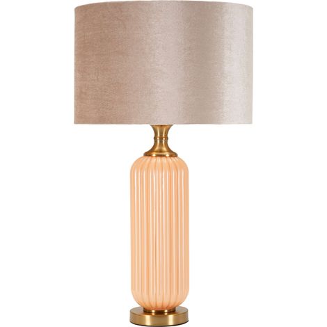 Tischlampe Fapa, 1 Glühbirne benötigt, Schirm, Fassung E27, Perlmuttrosa