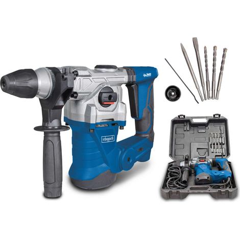 [NEUWERTIG] [NEUWERTIG] Scheppach Elektro-Bohrhammer DH1300PLUS  1250 W Motor  230 V  Schlagfrequenz zwischen 0 und 4500 bpm  inkl. Spitz- und Flachmeißel sowie Koffer (1/5)