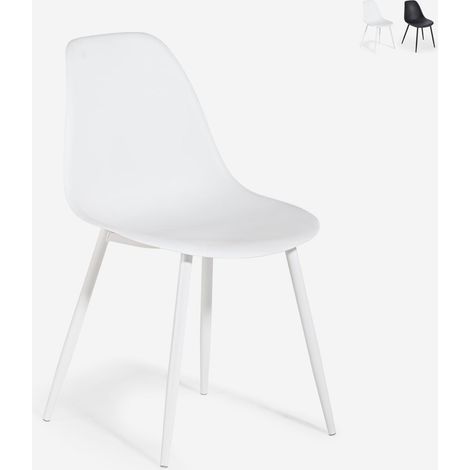 Eleganter Stuhl für Küche und Esszimmer aus Polypropylen Lusar - Weiß