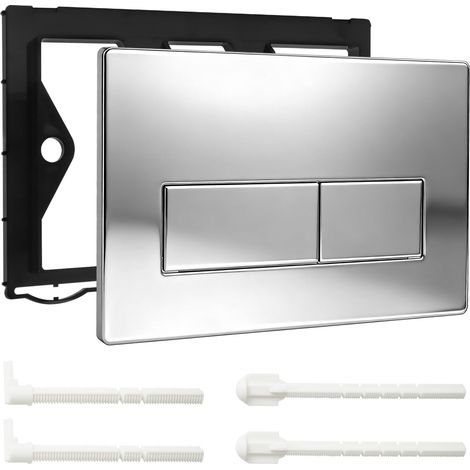 Plaque de commande wc suspendu, plaque de déclenchement wc à double chasse d’eau, compatible avec SIGMA01/20/21/30 UP300/320, 115.770.11.5, dimensions 245×164mm, finition chromée miroir (1/5)
