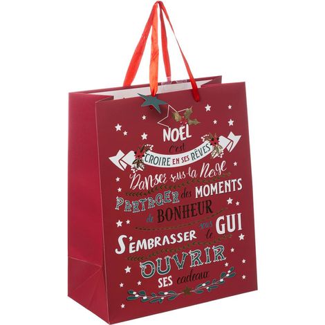 Wording N G+ Bedruckte Geschenktüte Medium - Feeric lights & christmas