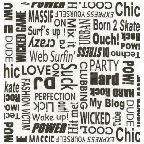 Decoralia Adhesivo Texto Blanco45cmx2m - Decoralia