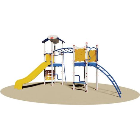 Villaggio Agadir 970 Giochipark EN 1176 H 355cm scivolo arrampicata area 50mq (1/2)