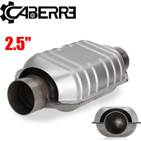Convertidor catalítico de tres vías Diámetro 2.5 "Longitud 13" Ancho 6.5 "Convertidor catalítico de rendimiento de escudo térmico universal
