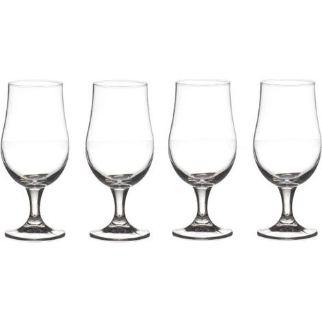 Lot de 4 verres à bière sur pied 37cl (1/3)