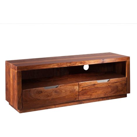TV-Board Sheesham 140x45x50 walnuss lackiert DUKE 122