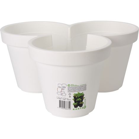 Pflanztopf für drei Blumen, Ø 44 x 20 cm (1/2)