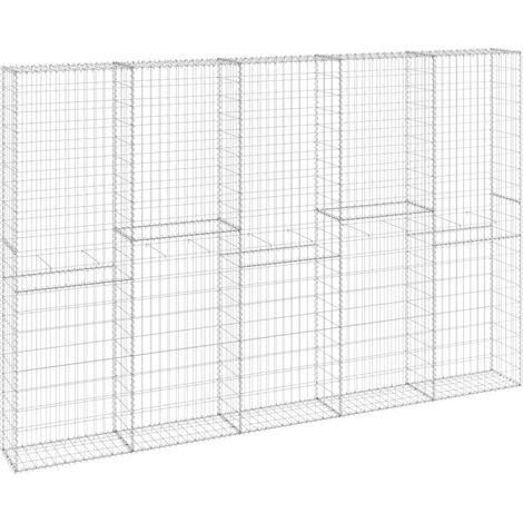 Maison Exclusive - Gabionenwand mit Abdeckung Verzinkter Stahl 30 (1/5)