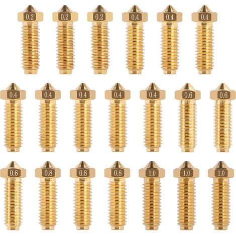 Lot de 20 Buses en Laiton, 8x0,4mm+3x0,2mm+3x0,6mm+3x0,8mm+3x1,0mm, pour Anycubic Kobra 2, Pro, Plus, Max, Neo (1/4)