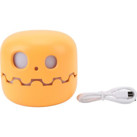 Veilleuse citrouille sans fil, lampe de chevet LED mignonne et rechargeable avec minuterie de 30 minutes et intensité variable en continu - Décoration amusante pour la maison, le bureau et les fêtes (1/5)