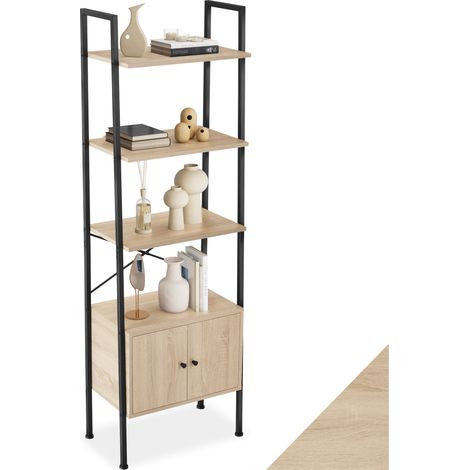 Étagère Style industriel anti-basculement 575x34x173 cm bois clair (1/5)