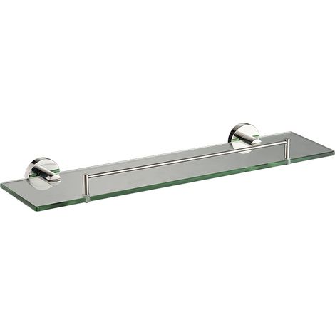 Glaswandregal, Badezimmer-Glasregal 52 x 5,5 x 14 cm, transparent