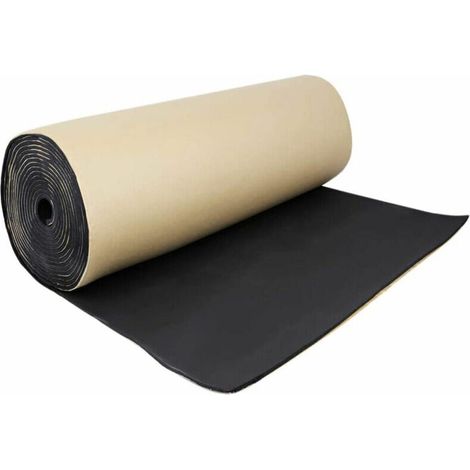 MINE Isolation phonique insonorisee de voiture insonorisant mousse acoustique anti-bruit coton auto-adhesif isolation thermique mousse insonorisant, 1 rouleau 100 cm 100 cm, 3 mm, modele : noir 14 zhu (1/5)