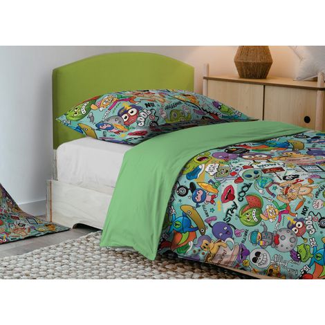 Copripiumino Sacco Piumone Freestyle Per Ragazzi 100% Cotone Digitale Cool, misuraPiazza E MezzacoloreCool (1/4)