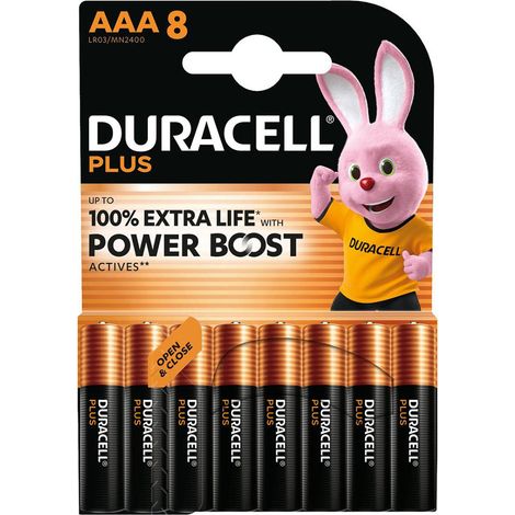Pila alcalina power boost aaa lr03 mn2400 1,5 v ø10,5 x 44,5 mm blister 8 uds