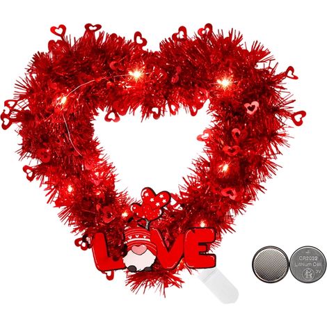Guirlande En Forme De Cœur - Décoration Suspendue Pour Mariage Anniversaire Saint-Valentin - Plastique Rouge - 33 x 33 cm - 1 Pièce (1/5)