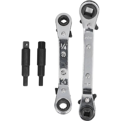 Clé à cliquet pour réfrigérateur CT122 en acier inoxydable 1/4 3/16 5/16 3/8, outil de réparation pour climatiseur et usage domestique. (1/5)