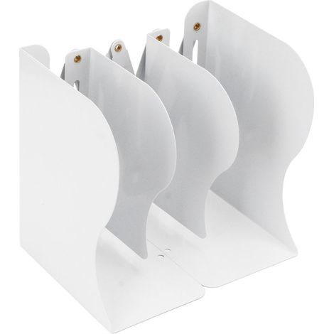 Bookends - Métal - Réglable En Largeur - Pour Livres Cd Magazines - 2 Pièces (1/5)