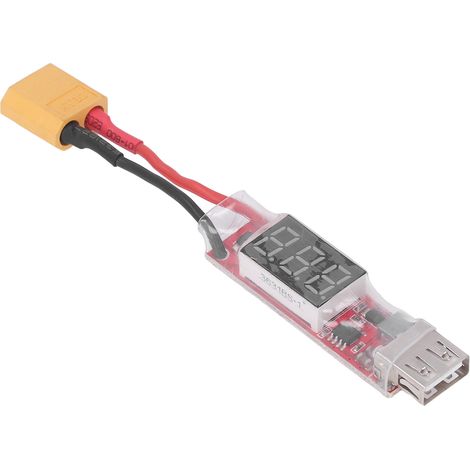 Convertisseur de charge XT60 vers USB pour batterie LiPo 2-6S, adaptateur de recharge téléphone avec protection de tension (1/5)