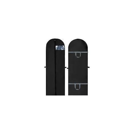 Housses de Vêtements Longues 180 x 60 cm Lot de 2, noir Housse Robe Longue Anti Humidité, Housse Vetements à Suspendre pour costumes, robes, manteaux (1/5)