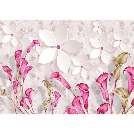 Papier peint panoramique Enfants - Fleurs - 195 cm x 138 cm (1/2)