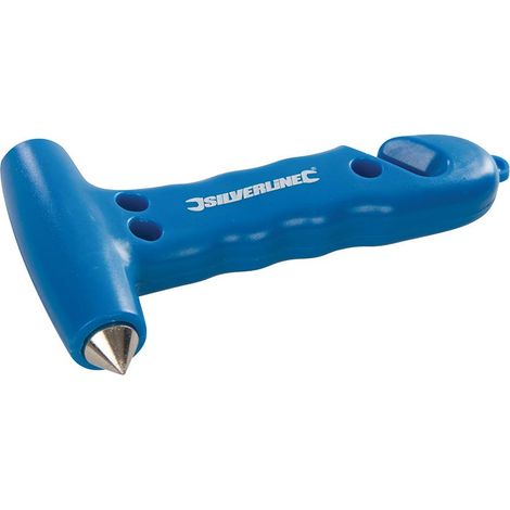 Martello di emergenza con manico solido e tagliacintura 150 mm Silverline (1/4)