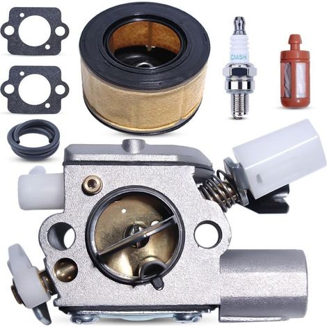 Carburateur Filtre à Air Tube de Carburant Bougie d'Allumage pour tronçonneuse Stihl MS231 MS251 MS231C MS251C MS241 MS241C Remplace 1143 120 0611 1143 120 0617 Zama C1Q-S296 C1Q-S233 (1/4)