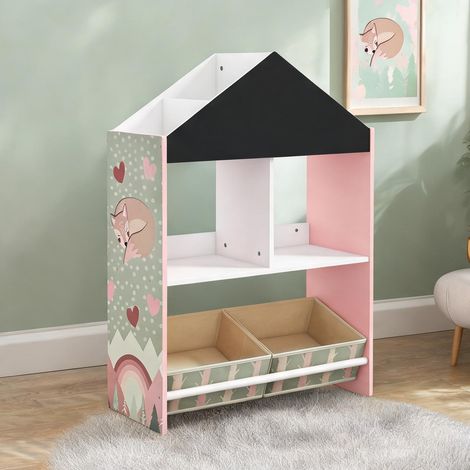 Étagère de rangement enfant en bois avec bacs amovibles (1/5)