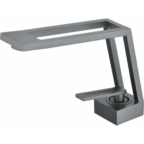 MINKUROW Grauer Waschbeckenhahn Einhandwaschbecken, kreatives Design Waschtischarmaturen, moderner Messing-Waschtischhahn, keramischer Wert